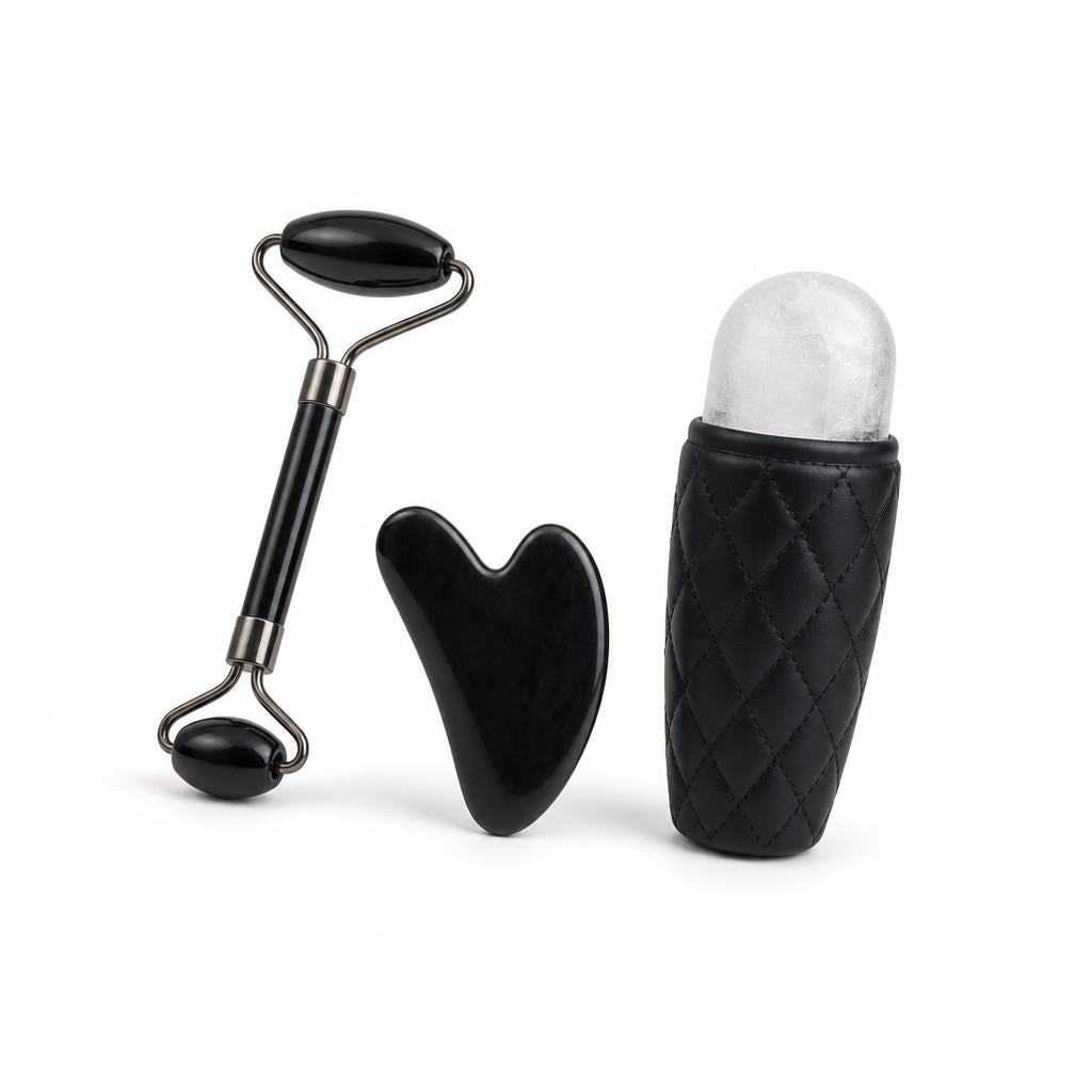 Kit Kaelio: Rodillo, Gua Sha e Ice Roller